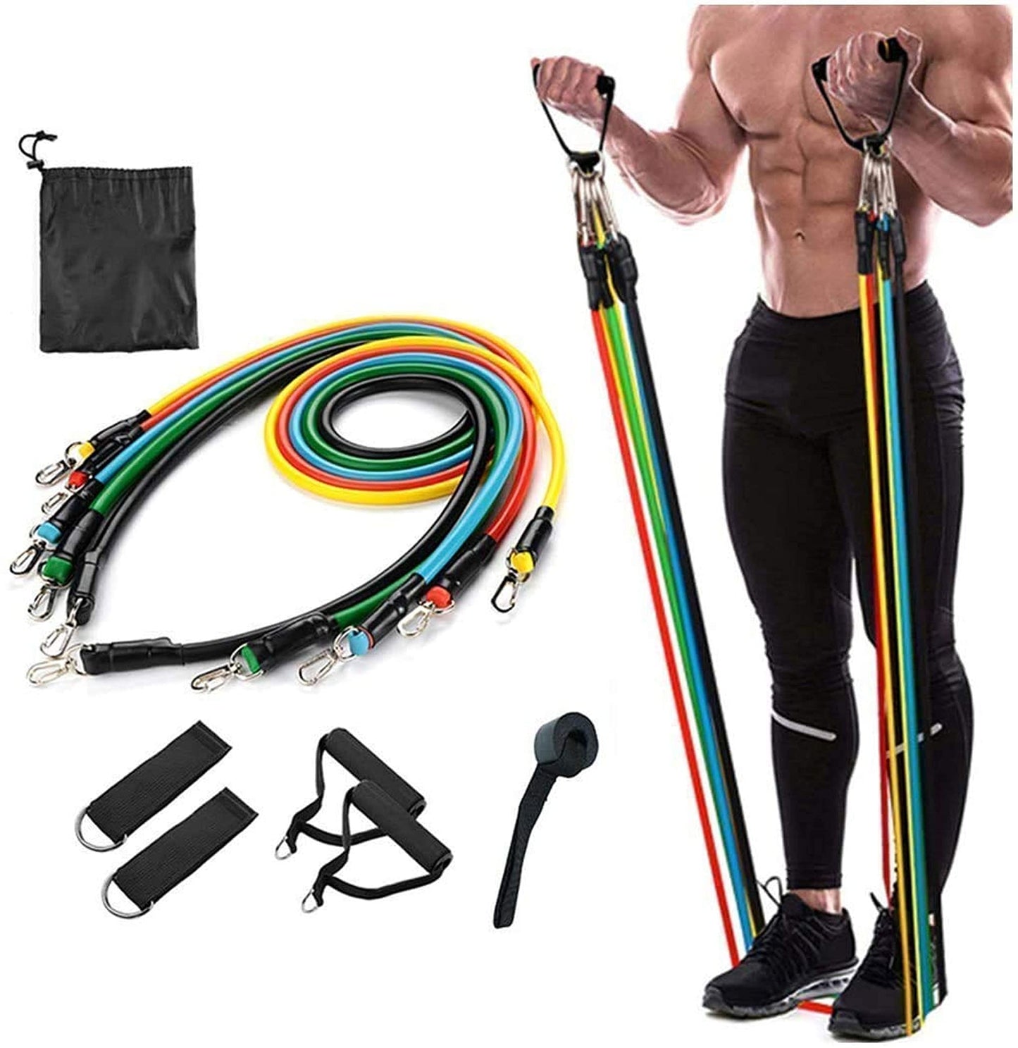 11Pcs Resistance Bands Set