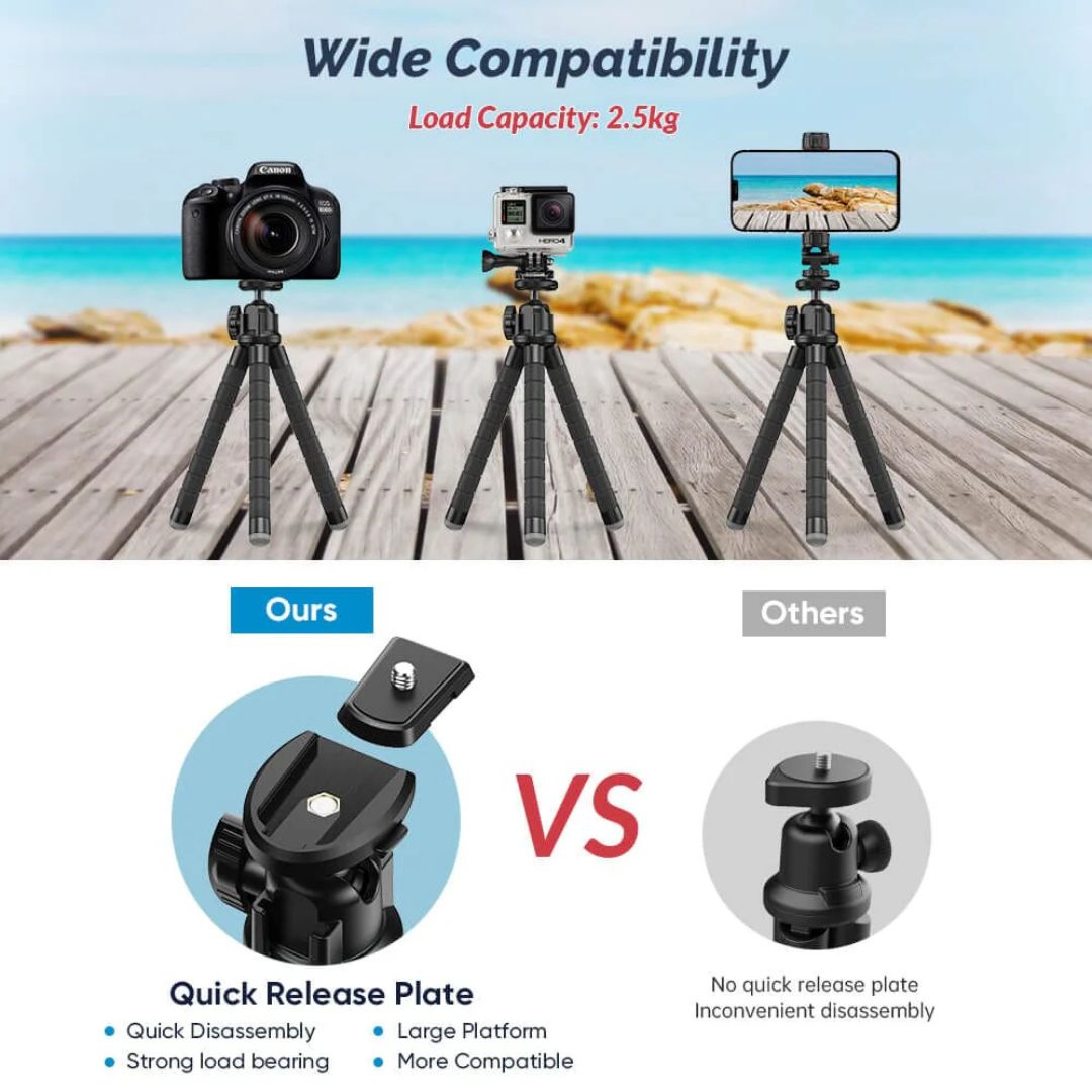 Flexible Octopus Tripod for Smartphones & Cameras