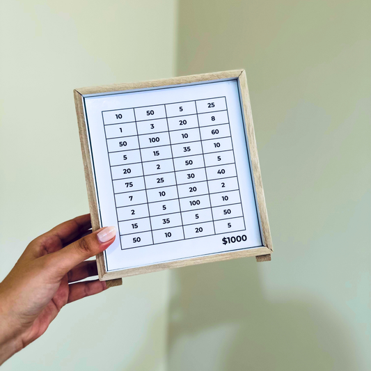 $1000 Goal Digger Wooden Piggy Bank