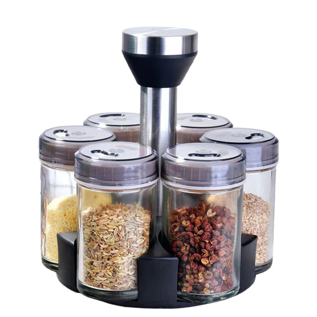 6 Jar Spice Rack Organizer