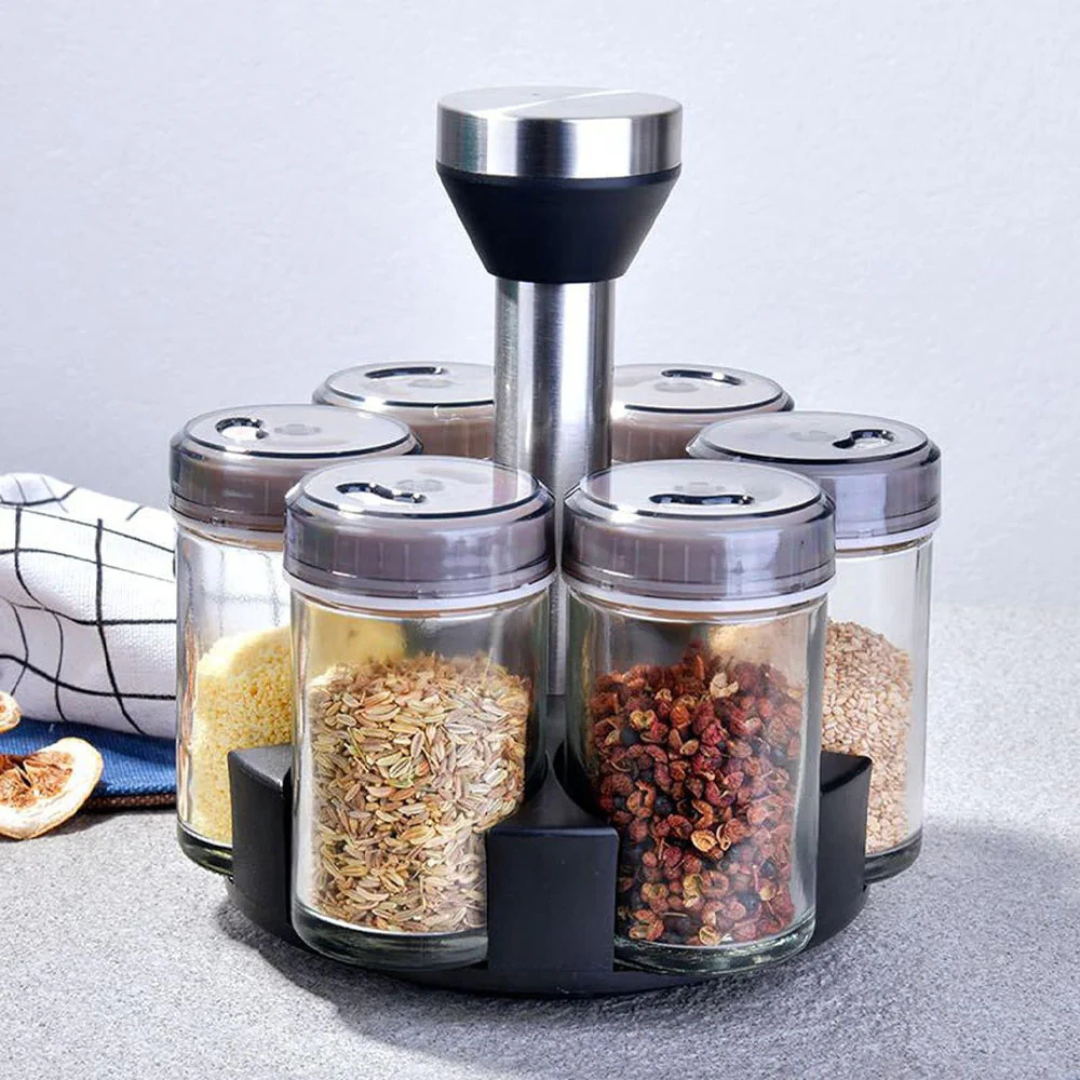 6 Jar Spice Rack Organizer