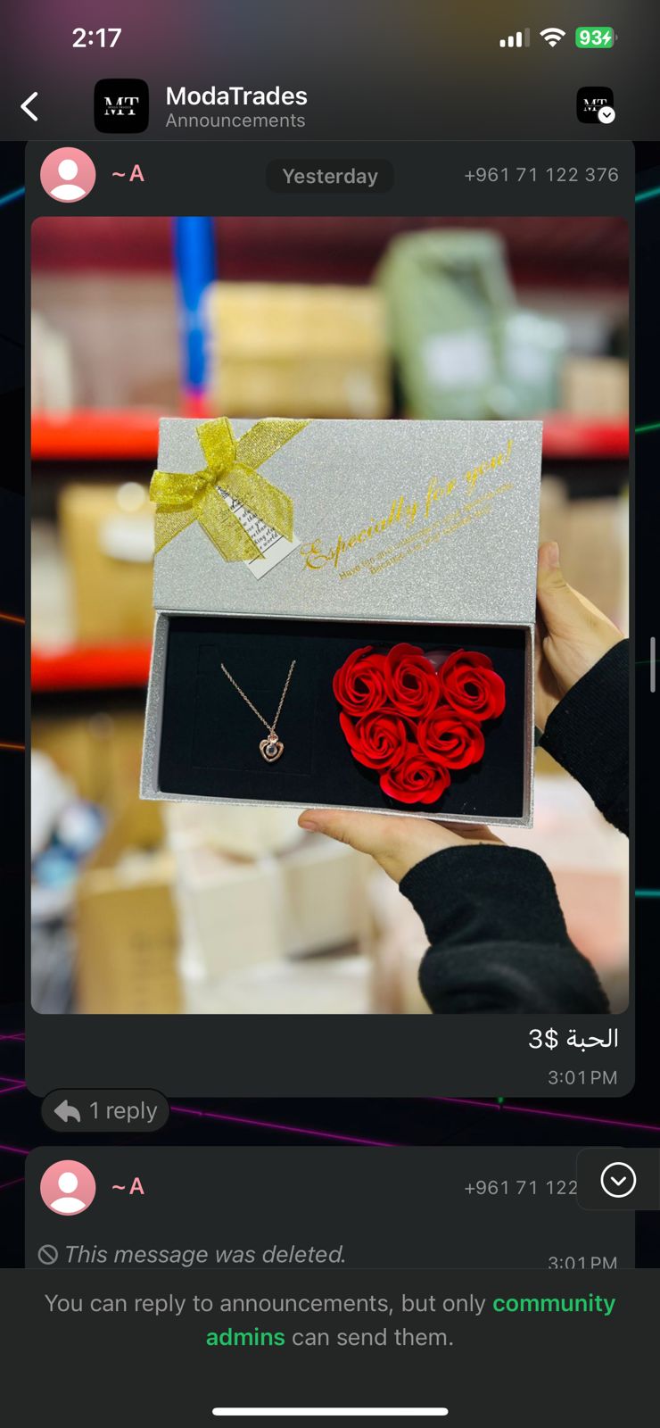 I Love You Necklace
