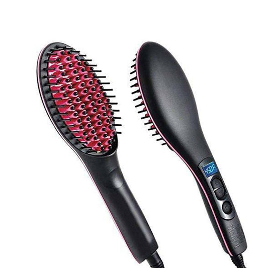 Heat Hair Straightener Ceramic Brush