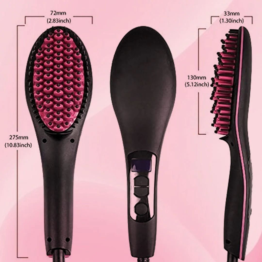 Heat Hair Straightener Ceramic Brush