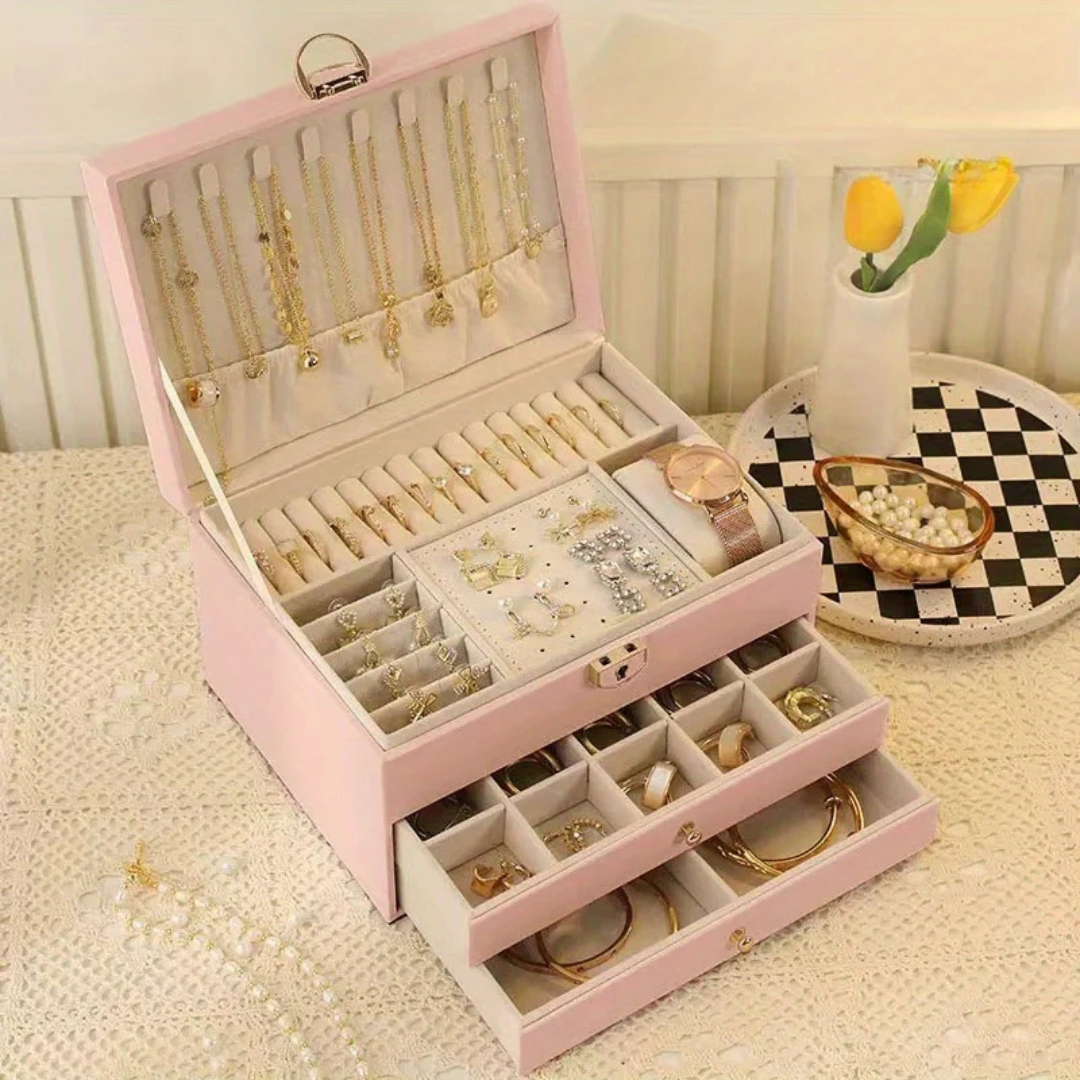 Jewelry Organizer for Necklaces, Rings & Watches