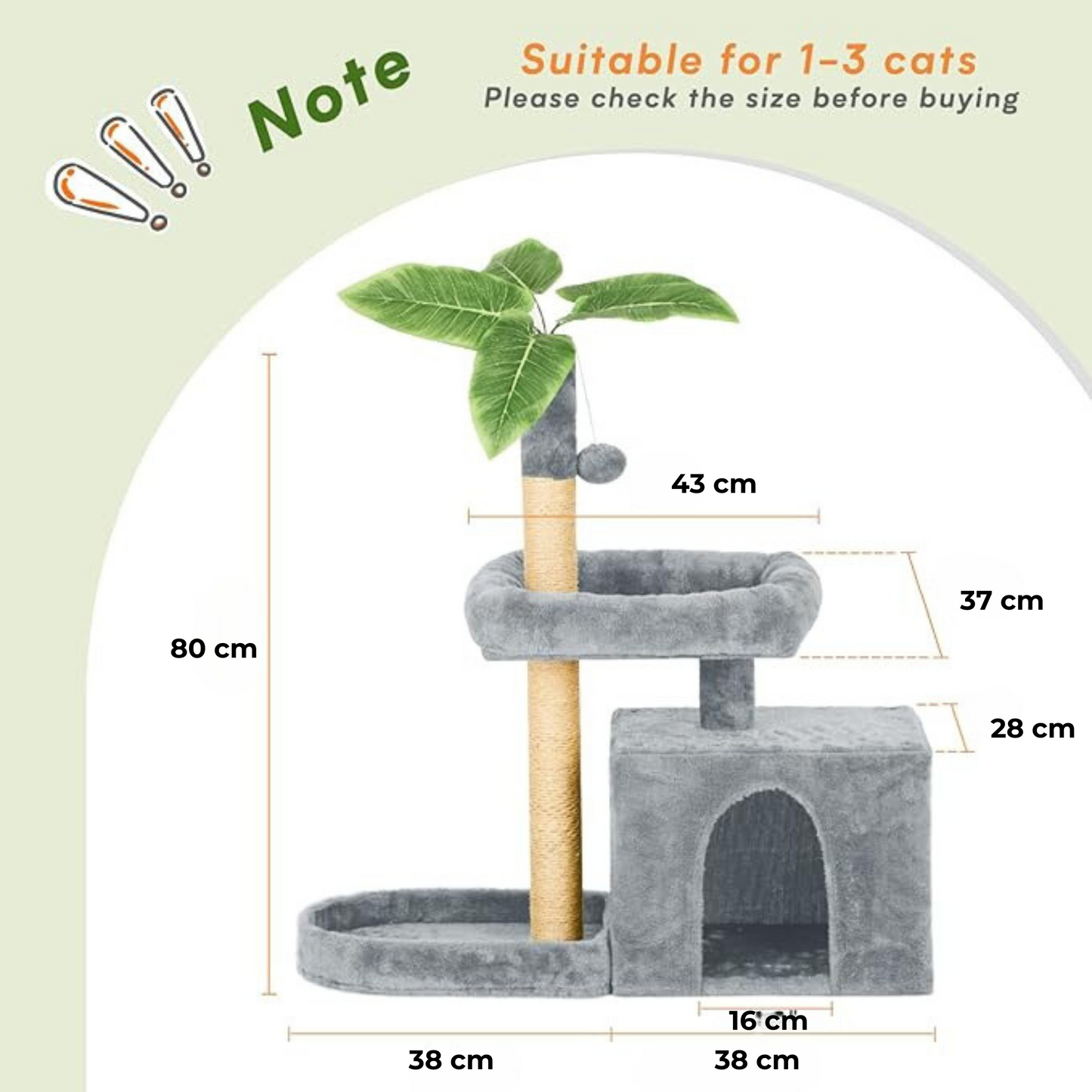 3 Layers Pet Tree house with toys