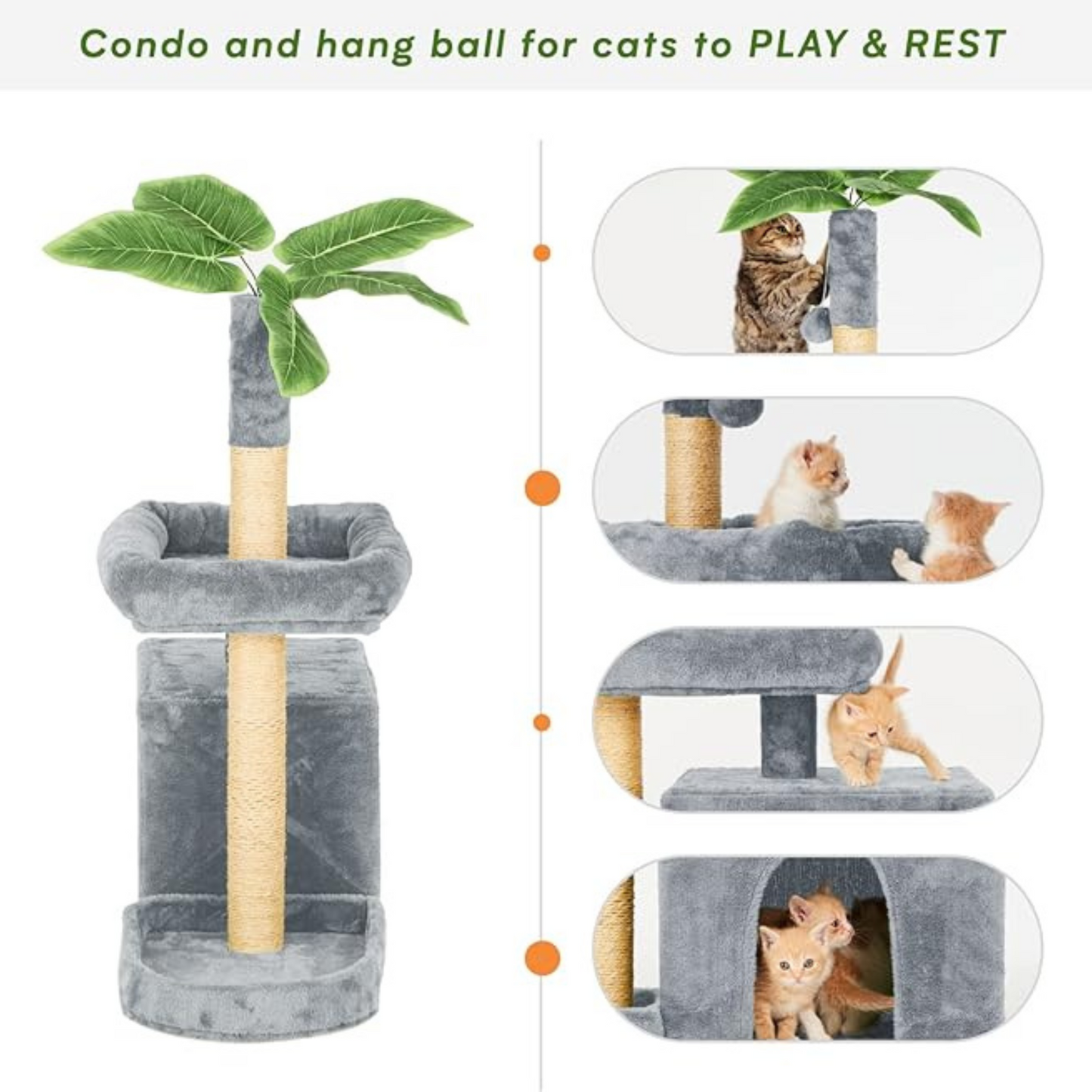 3 Layers Pet Tree house with toys