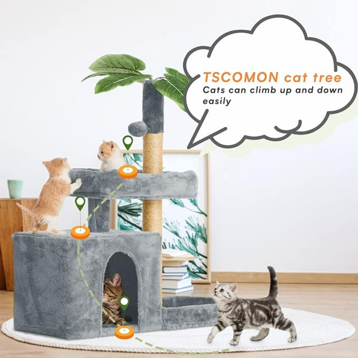 3 Layers Pet Tree house with toys