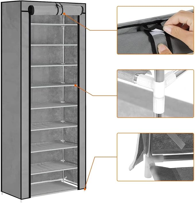 Heavy-Duty 10-Layer Shoe Storage Stand