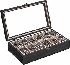 12-Slot Luxury Watch Organizer Display Case